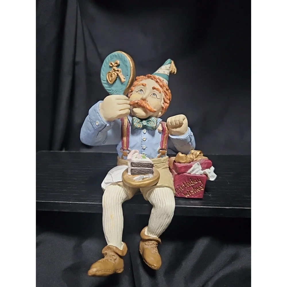 Vintage Shenandoah Designs Shelf Sitter KEEPER‎ OF BIRTHDAY WISHES FIGURINE